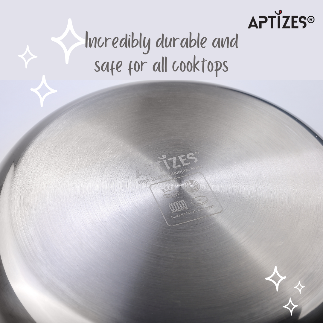 APTIZES Apple-Shaped Pot Steamer with Lid 2 Tier Steamer Insert PFOA-Free Cookware