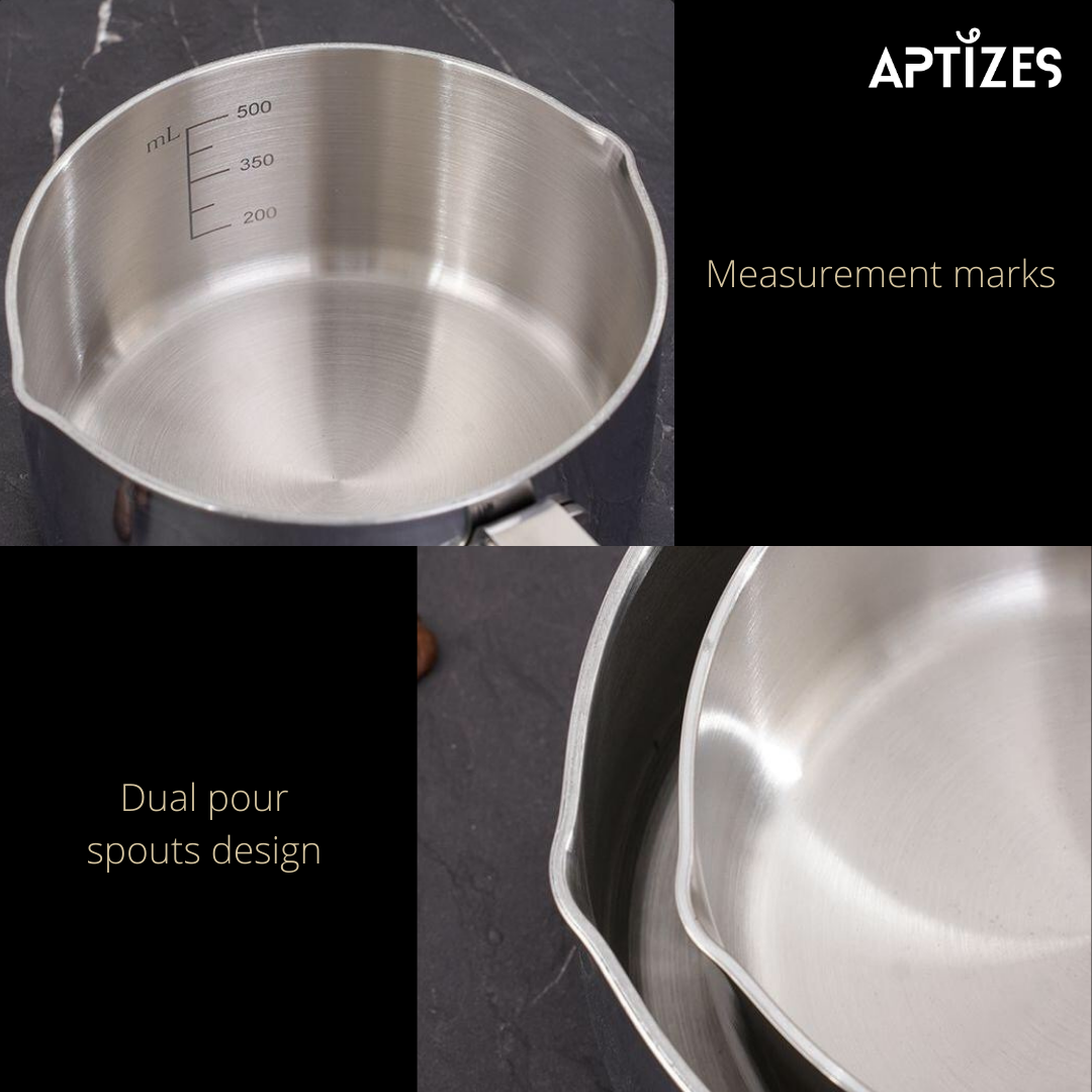 APTIZES Mini Pot 350ml 316L (18/10) Stainless Steel Sauce Pan