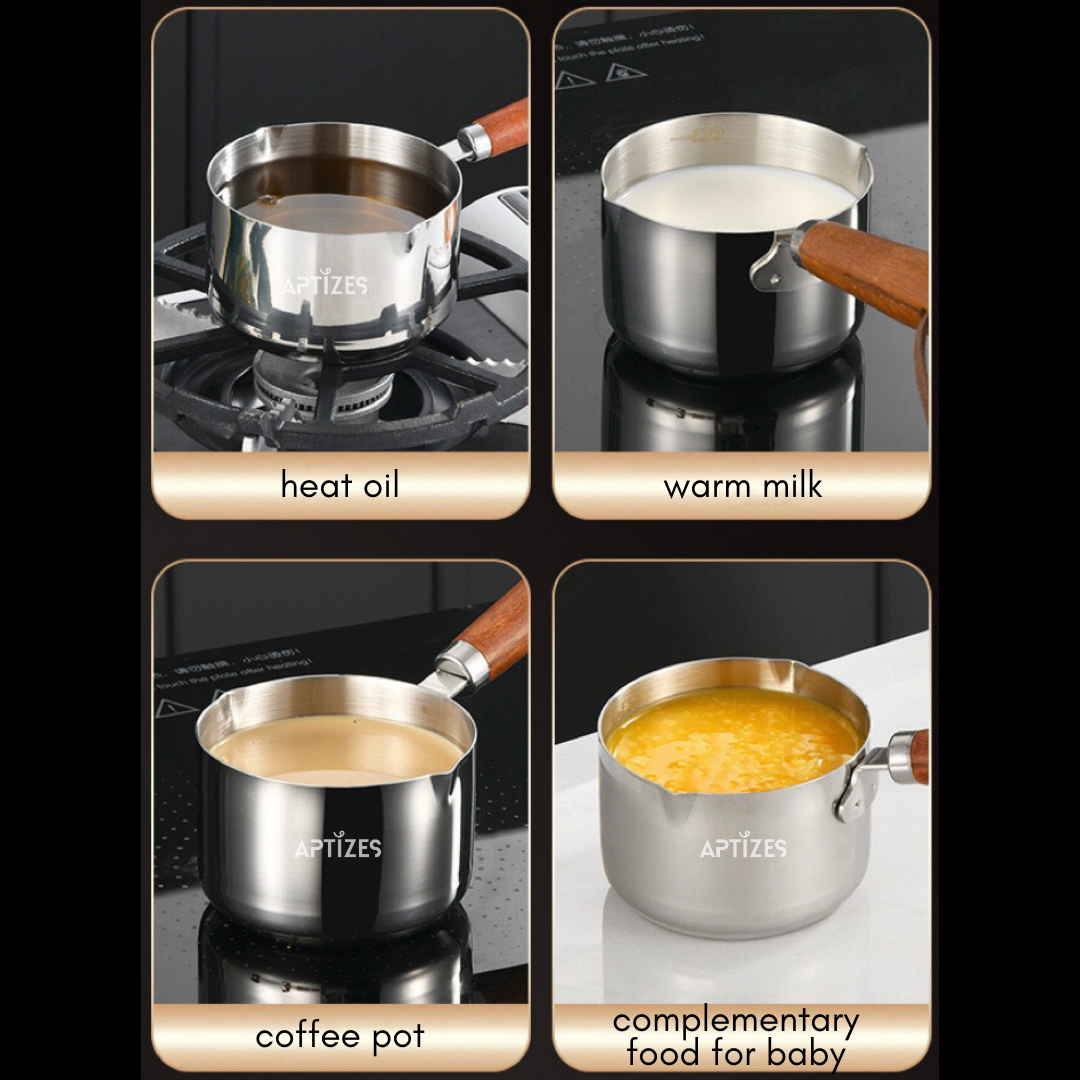 APTIZES Mini Pot 350ml 316L (18/10) Stainless Steel Sauce Pan