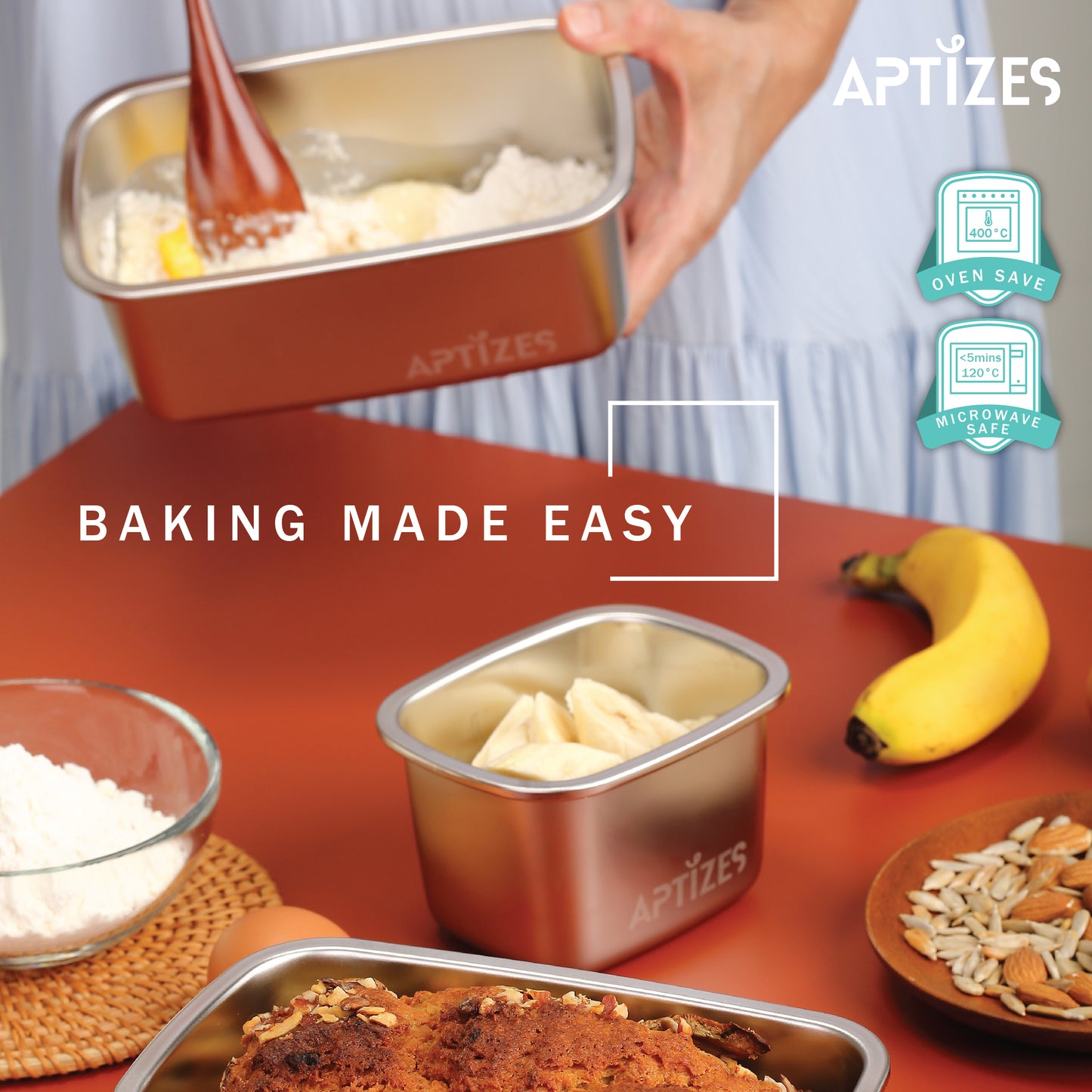 APTIZES 5X Corrosion Resistant Anti-Rust 316L (18/10) Stainless Steel Airtight Food Container
